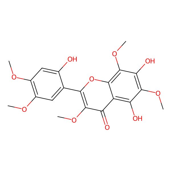 2D Structure of 5,7,2'-Trihydroxy-3,6,8,4',5'-pentamethoxyflavone