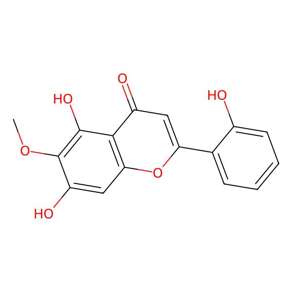 2D Structure of 5,7,2'-Trihydroxy-6-methoxyflavone