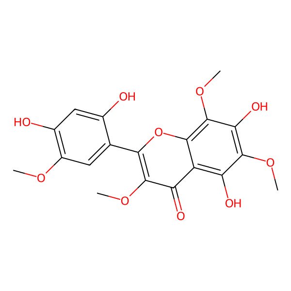 2D Structure of 5,7,2',4'-Tetrahydroxy-3,6,8,5'-tetramethoxyflavone