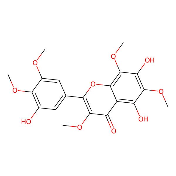 2D Structure of 5,7,3'-Trihydroxy-3,6,8,4',5'-pentamethoxyflavone