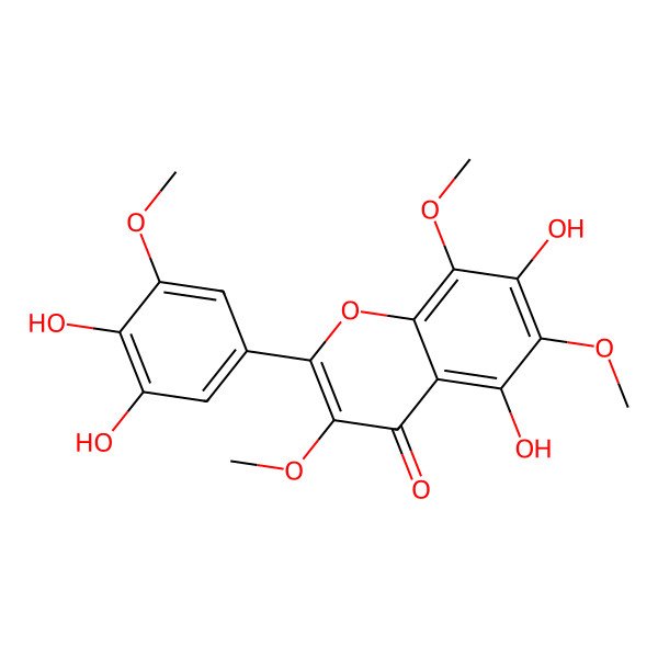 2D Structure of 5,7,3',4'-Tetrahydroxy-3,6,8,5'-tetramethoxyflavone
