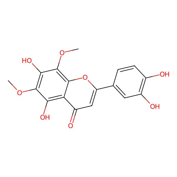 2D Structure of 5,7,3',4'-Tetrahydroxy-6,8-dimethoxyflavone 2D Structure of 5,7,3',4'-Tetrahydroxy-6,8-dimethoxyflavone