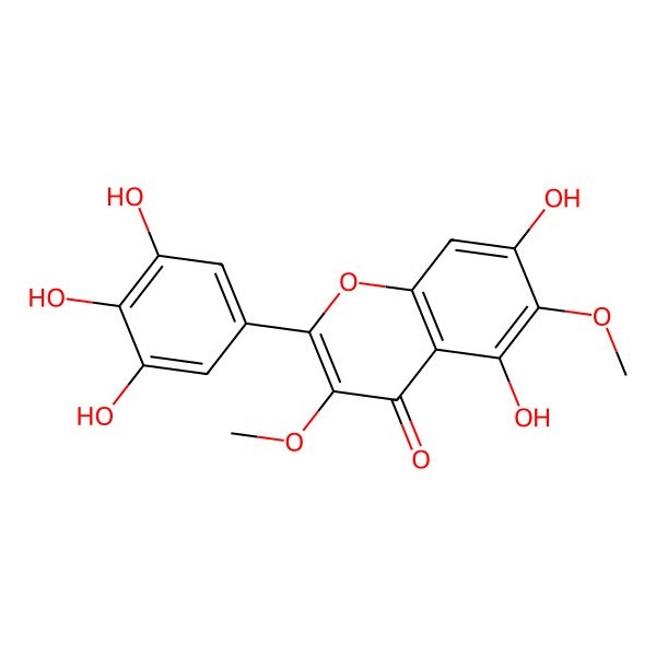 2D Structure of 5,7,3',4',5'-Pentahydroxy-3,6-dimethoxyflavone