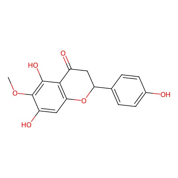2D Structure of 5,7,4'-Trihydroxy-6-methoxyflavanone