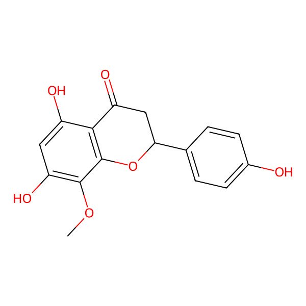 2D Structure of 5,7,4'-Trihydroxy-8-methoxyflavanone 2D Structure of 5,7,4'-Trihydroxy-8-methoxyflavanone