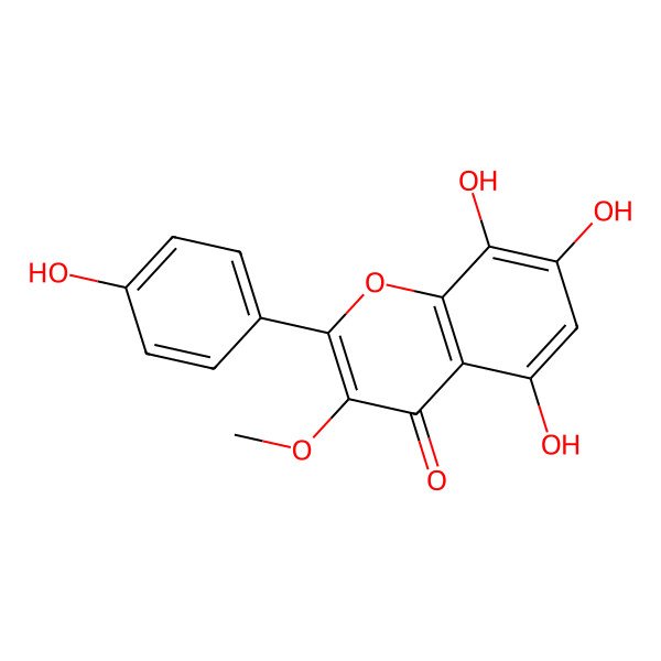 2D Structure of 5,7,8,4'-Tetrahydroxy-3-methoxyflavone 2D Structure of 5,7,8,4'-Tetrahydroxy-3-methoxyflavone