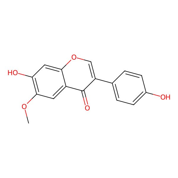 2D Structure of 5,8-Dideuterio-7-hydroxy-6-methoxy-3-(2,3,5,6-tetradeuterio-4-hydroxyphenyl)chromen-4-one
