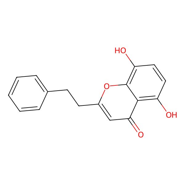 2D Structure of 5,8-Dihydroxy-2-(2-phenylethyl)chromone