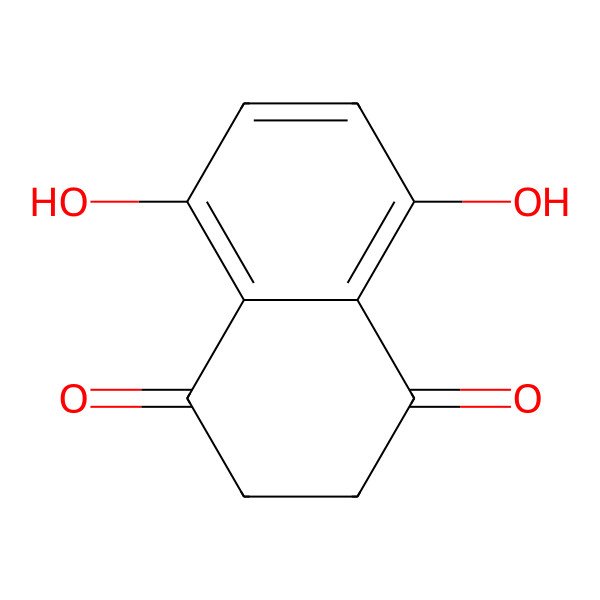 2D Structure of 5,8-Dihydroxy-2,3-dihydronaphthalene-1,4-dione