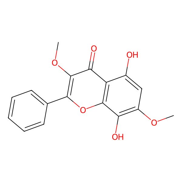 2D Structure of 5,8-Dihydroxy-3,7-dimethoxyflavone 2D Structure of 5,8-Dihydroxy-3,7-dimethoxyflavone
