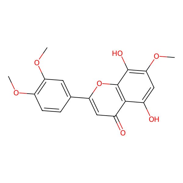 2D Structure of 5,8-Dihydroxy-7,3',4'-trimethoxyflavone