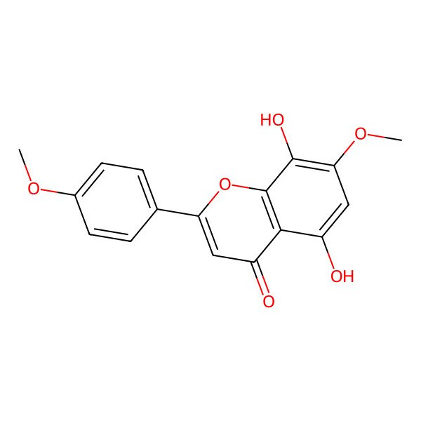 2D Structure of 5,8-Dihydroxy-7,4'-dimethoxyflavone