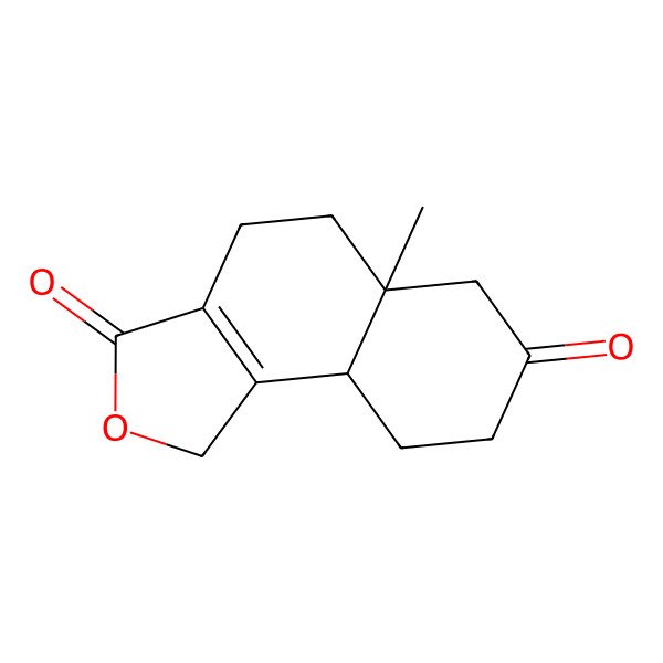 2D Structure of 5a-methyl-4,5,6,8,9,9a-hexahydro-1H-benzo[e][2]benzofuran-3,7-dione