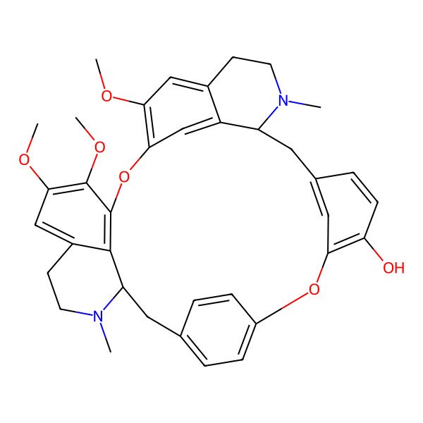 2D Structure of (1S,14R)-20,21,25-trimethoxy-15,30-dimethyl-8,23-dioxa-15,30-diazaheptacyclo[22.6.2.29,12.13,7.114,18.027,31.022,33]hexatriaconta-3(36),4,6,9(35),10,12(34),18,20,22(33),24,26,31-dodecaen-6-ol