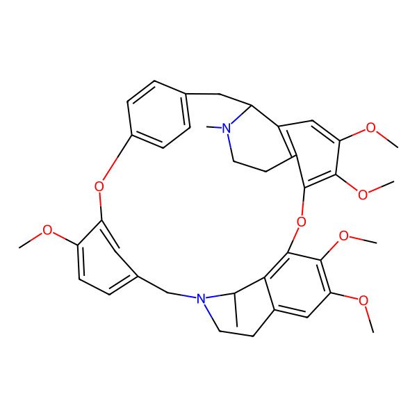 2D Structure of (12S,33S)-4,5,20,30,31-pentamethoxy-11,33-dimethyl-2,18-dioxa-11,25-diazaheptacyclo[23.6.2.214,17.119,23.03,8.07,12.028,32]hexatriaconta-1(32),3(8),4,6,14(36),15,17(35),19,21,23(34),28,30-dodecaene