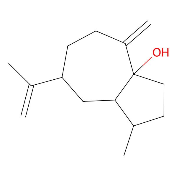 2D Structure of (1S,3aS,7R,8aS)-1-methyl-4-methylidene-7-prop-1-en-2-yl-1,2,3,5,6,7,8,8a-octahydroazulen-3a-ol