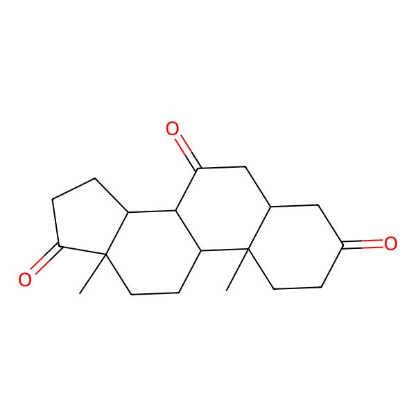 2D Structure of 5alpha-Androstane-3,7,17-trione