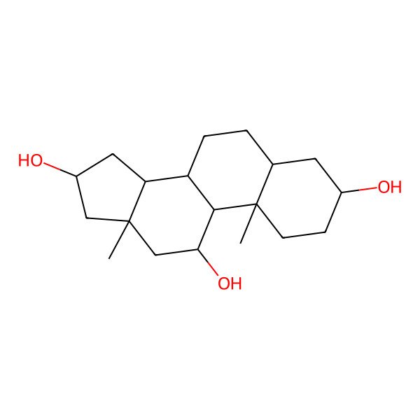 2D Structure of 5alpha-Androstane-3beta,11alpha,16beta-triol