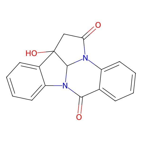 2D Structure of (8R,19R)-8-hydroxy-1,11-diazapentacyclo[9.7.1.02,7.08,19.012,17]nonadeca-2,4,6,12,14,16-hexaene-10,18-dione