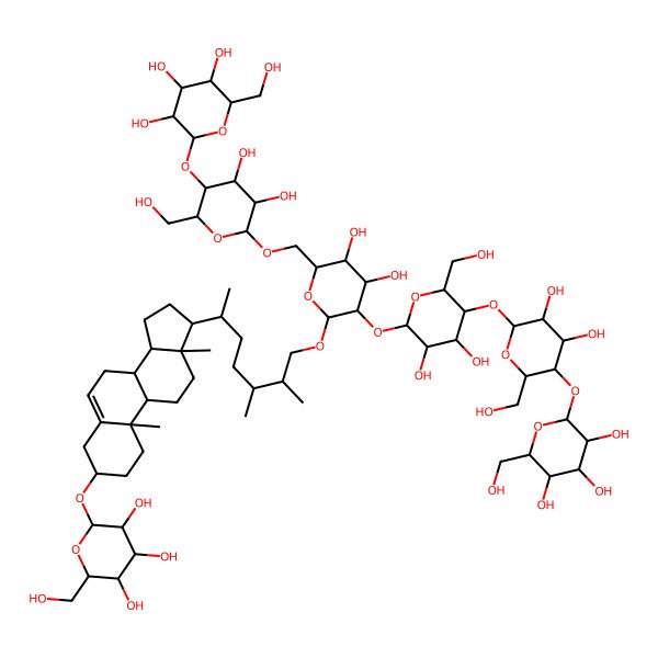 2D Structure of (2R,3R,4S,5S,6R)-2-[[(3S,8S,9S,10R,13R,14S,17R)-17-[(2R,5R,6S)-7-[(2R,3R,4S,5S,6R)-3-[(2S,3R,4R,5S,6R)-5-[(2R,3R,4R,5S,6R)-3,4-dihydroxy-6-(hydroxymethyl)-5-[(2S,3R,4S,5S,6R)-3,4,5-trihydroxy-6-(hydroxymethyl)oxan-2-yl]oxyoxan-2-yl]oxy-3,4-dihydroxy-6-(hydroxymethyl)oxan-2-yl]oxy-6-[[(2R,3R,4R,5S,6R)-3,4-dihydroxy-6-(hydroxymethyl)-5-[(2S,3R,4S,5S,6R)-3,4,5-trihydroxy-6-(hydroxymethyl)oxan-2-yl]oxyoxan-2-yl]oxymethyl]-4,5-dihydroxyoxan-2-yl]oxy-5,6-dimethylheptan-2-yl]-10,13-dimethyl-2,3,4,7,8,9,11,12,14,15,16,17-dodecahydro-1H-cyclopenta[a]phenanthren-3-yl]oxy]-6-(hydroxymethyl)oxane-3,4,5-triol