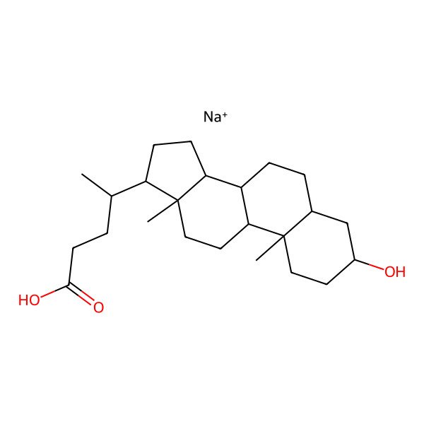 2D Structure of 5beta-Cholan-24-oic acid,12alpha-diol, sodium salt