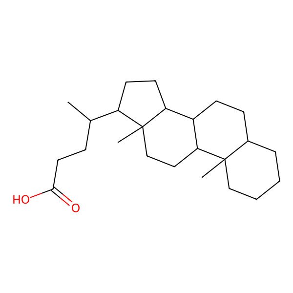 2D Structure of 5beta-Cholanic acid