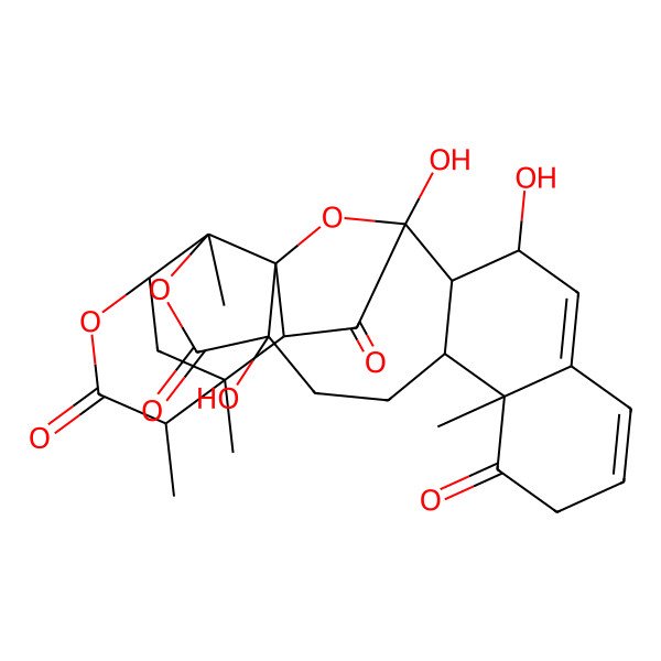2D Structure of (1S,3R,6S,7R,14R,18S,21S,22R,25S)-5,7,18-trihydroxy-1,14,21,25-tetramethyl-4,20,23-trioxaheptacyclo[20.3.1.12,5.03,18.03,21.06,15.09,14]heptacosa-8,10-diene-13,19,24,27-tetrone