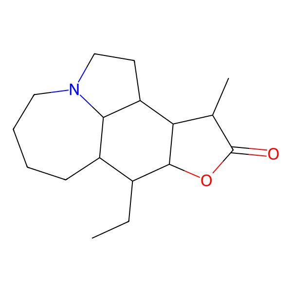 2D Structure of (1S,9S,10R,11R,14S,15R,16S)-10-ethyl-14-methyl-12-oxa-4-azatetracyclo[7.6.1.04,16.011,15]hexadecan-13-one