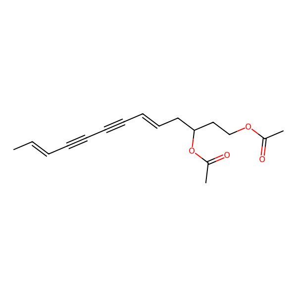 2D Structure of [(5E,11E)-3-acetyloxytrideca-5,11-dien-7,9-diynyl] acetate