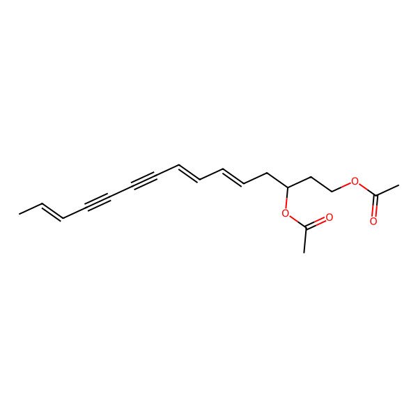 2D Structure of [(5E,7E,13E)-3-acetyloxypentadeca-5,7,13-trien-9,11-diynyl] acetate
