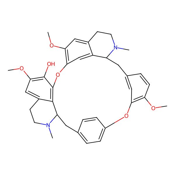 2D Structure of (14S)-6,20,25-trimethoxy-15,30-dimethyl-8,23-dioxa-15,30-diazaheptacyclo[22.6.2.29,12.13,7.114,18.027,31.022,33]hexatriaconta-3(36),4,6,9(35),10,12(34),18,20,22(33),24,26,31-dodecaen-21-ol