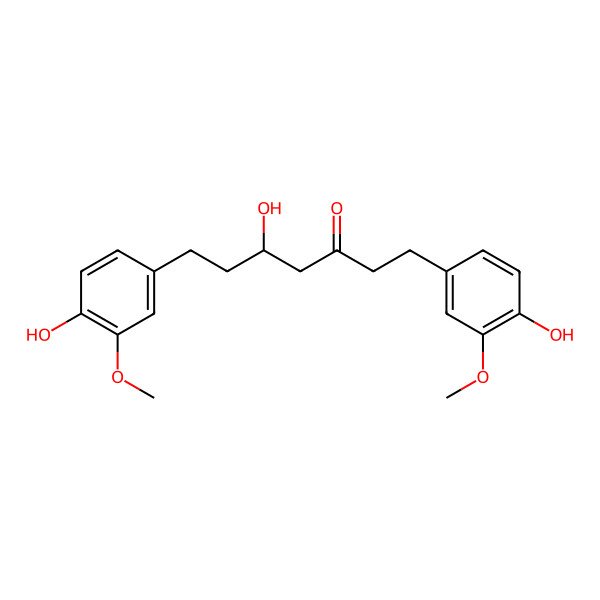 2D Structure of (5R)-1,7-Bis(3-methoxy-4-hydroxyphenyl)-5-hydroxyheptane-3-one