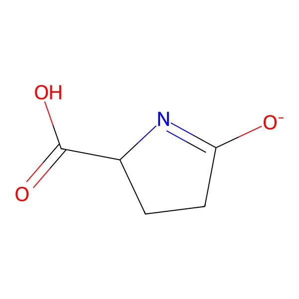 2D Structure of (2R)-2-carboxy-3,4-dihydro-2H-pyrrol-5-olate