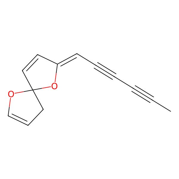 2D Structure of (5R)-2-[(Z)-2,4-Hexadiyne-1-ylidene]-1,6-dioxaspiro[4.4]nona-3,7-diene