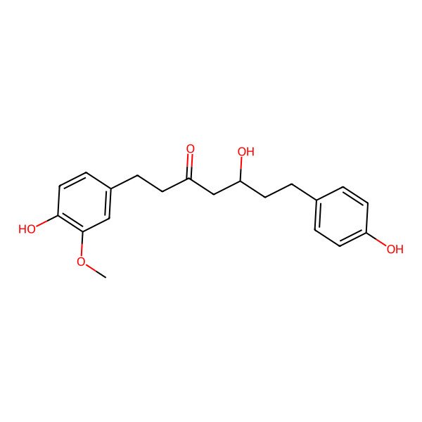 2D Structure of (5R)-5-Hydroxy-7-(4-hydroxyphenyl)-1-(4-hydroxy-3-methoxyphenyl)heptane-3-one