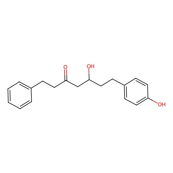 2D Structure of (R)-5-Hydroxy-7-(4-hydroxyphenyl)-1-phenylheptan-3-one