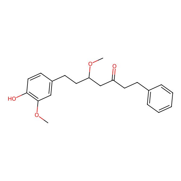 2D Structure of (5R)-7-(4-hydroxy-3-methoxyphenyl)-5-methoxy-1-phenylheptan-3-one
