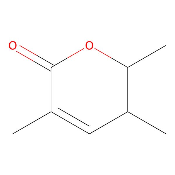2D Structure of (5S,6R)-5,6-dihydro-3,5,6-trimethylpyran-2-one