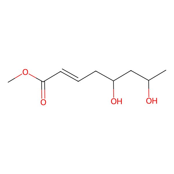 2D Structure of methyl (E,5S,7R)-5,7-dihydroxyoct-2-enoate