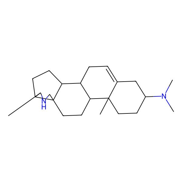2D Structure of (5S,9R,13R,16S)-N,N,6,13-tetramethyl-7-azapentacyclo[10.8.0.02,9.05,9.013,18]icos-18-en-16-amine