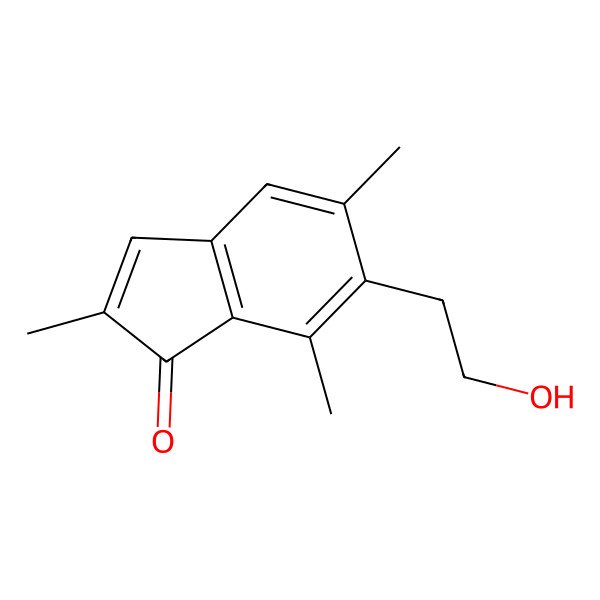 2D Structure of 6-(2-Hydroxyethyl)-2,5,7-trimethylinden-1-one 2D Structure of 6-(2-Hydroxyethyl)-2,5,7-trimethylinden-1-one