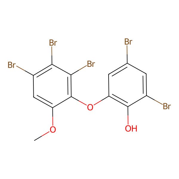 2D Structure of 6-(2,3,4-Tribromo-6-methoxyphenoxy)-2,4-dibromophenol