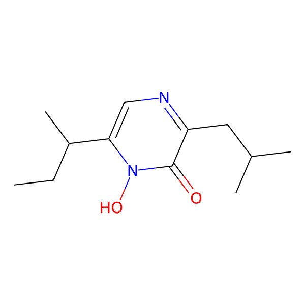 2D Structure of 6-[(2R)-butan-2-yl]-1-hydroxy-3-(2-methylpropyl)pyrazin-2-one