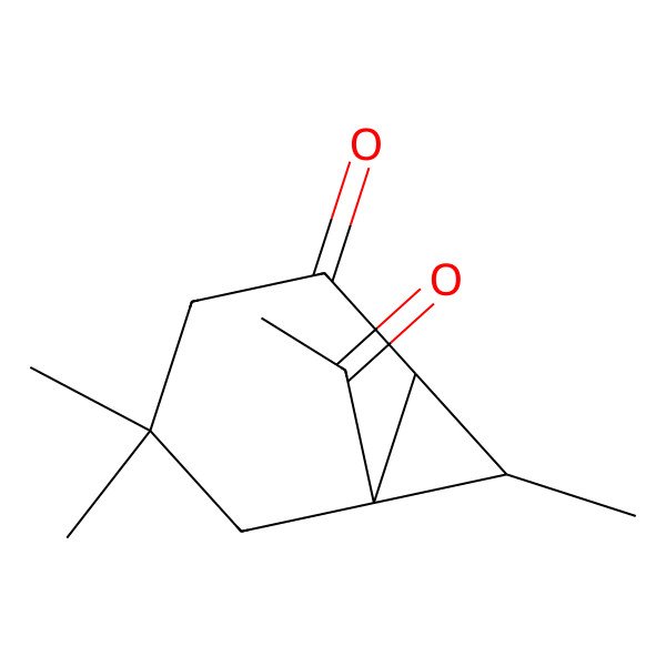 2D Structure of 6-Acetyl-4,4,7-trimethylbicyclo[4.1.0]heptan-2-one