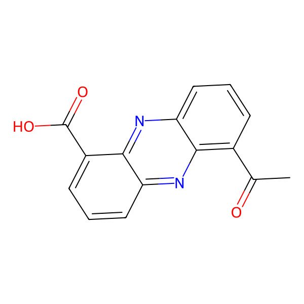 2D Structure of 6-Acetylphenazine-1-carboxylic acid