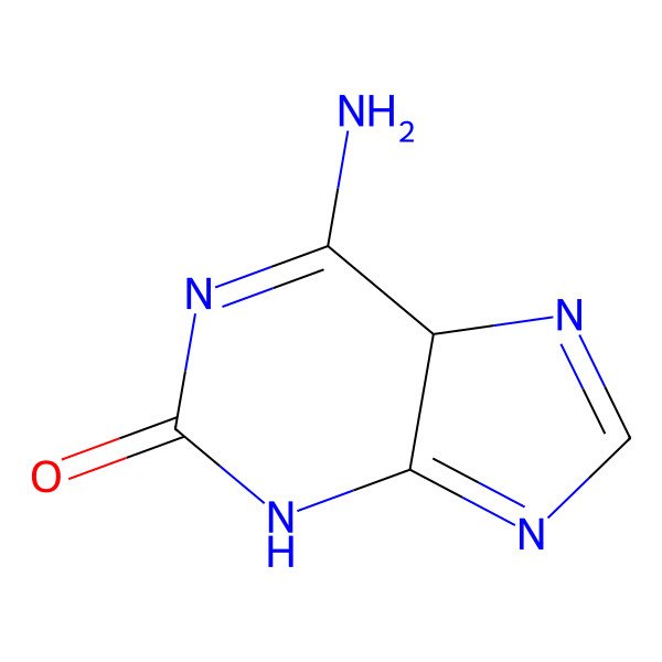 2D Structure of 6-Amino-5,7-dihydro-2H-purin-2-one
