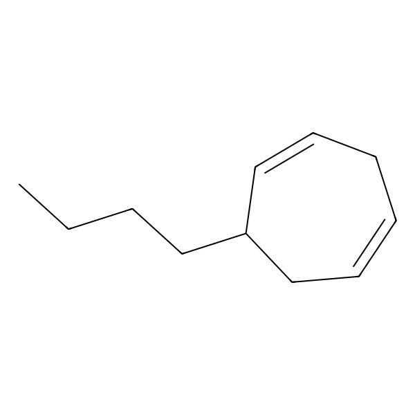2D Structure of 6-Butyl-1,4-cycloheptadiene