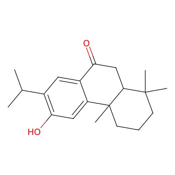 2D Structure of 6-Hydroxy-1,1,4A-trimethyl-7-(propan-2-YL)-1,2,3,4,4A,9,10,10A-octahydrophenanthren-9-one