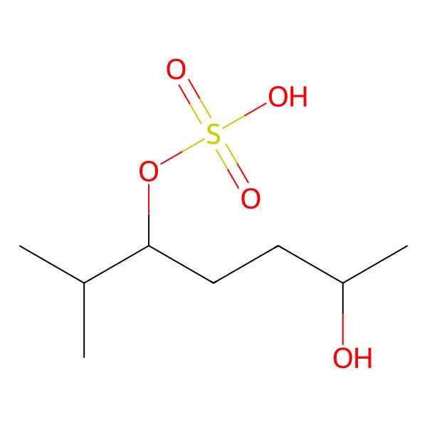 2D Structure of (6-Hydroxy-2-methylheptan-3-yl) hydrogen sulfate