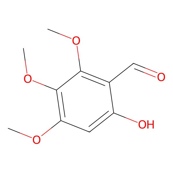 2D Structure of 6-Hydroxy-2,3,4-trimethoxybenzaldehyde